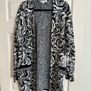 Chico's Elegant Black and White Cardigan